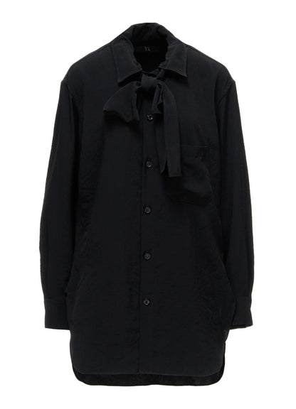 Y's OCCATION - TA/PE CREPE DE CHINE BOW-TIE BLOUSE