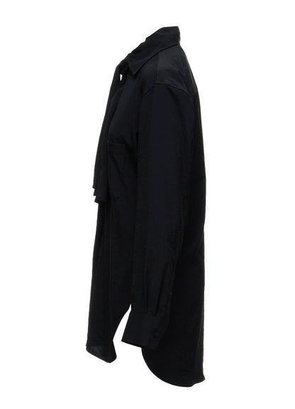 Y's OCCATION - TA/PE CREPE DE CHINE BOW-TIE BLOUSE
