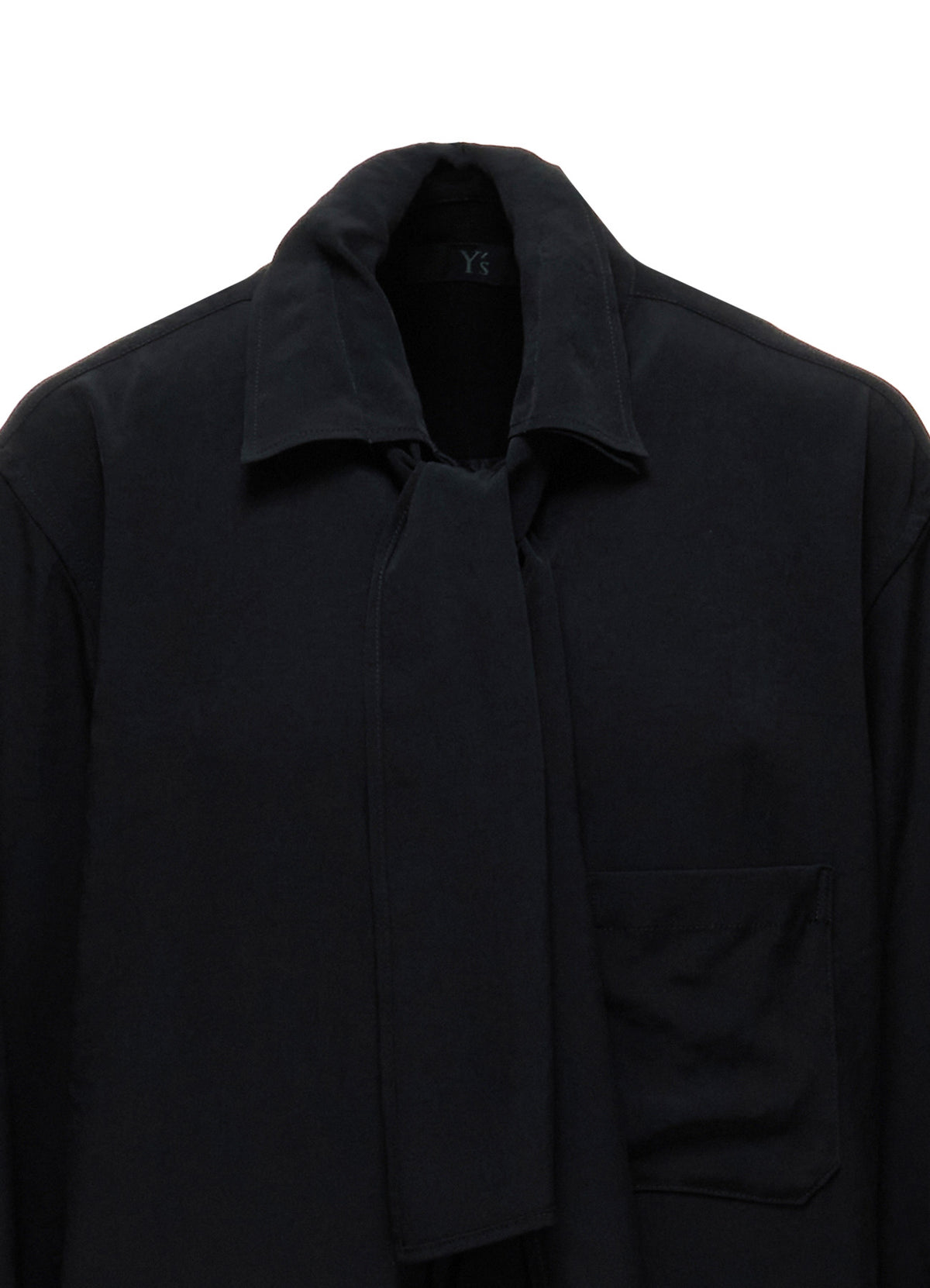 Y's OCCATION - TA/PE CREPE DE CHINE BOW-TIE BLOUSE