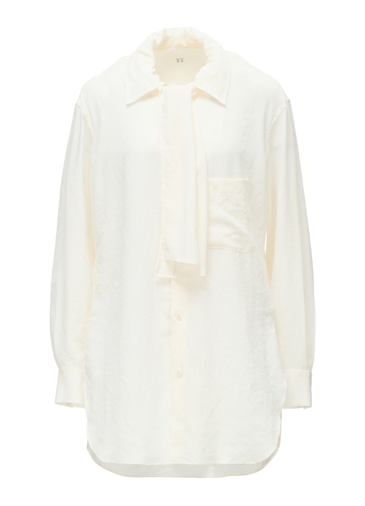 Y's FORM - TA/PE CREPE DE CHINE BOW-TIE BLOUSE