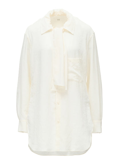 Y's FORM - TA/PE CREPE DE CHINE BOW-TIE BLOUSE