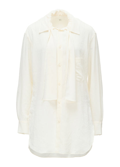 Y's FORM - TA/PE CREPE DE CHINE BOW-TIE BLOUSE