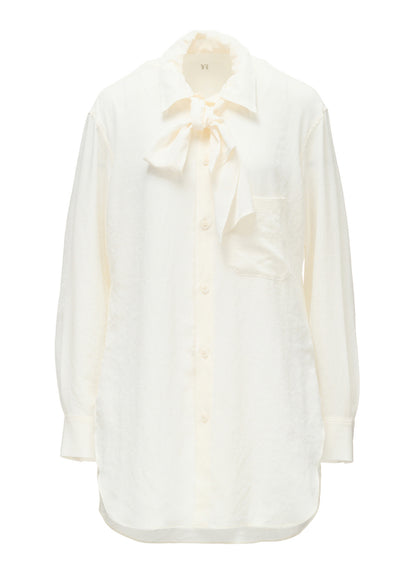 Y's FORM - TA/PE CREPE DE CHINE BOW-TIE BLOUSE