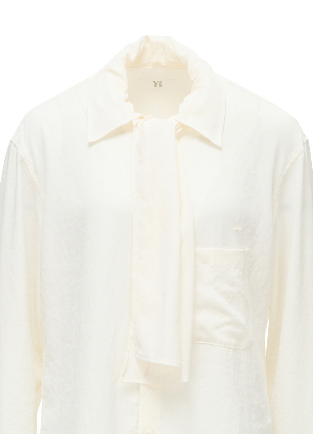 Y's FORM - TA/PE CREPE DE CHINE BOW-TIE BLOUSE