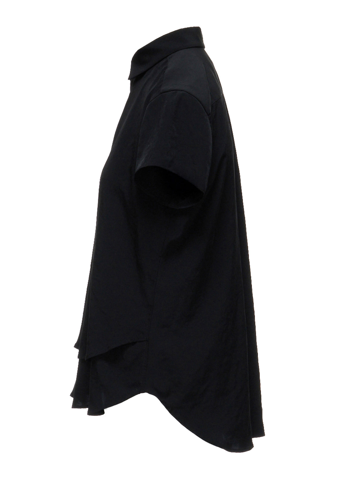 Y's OCCATION - TA/PE CREPE DE CHINE SHORT-SLEEVE BLOUSE