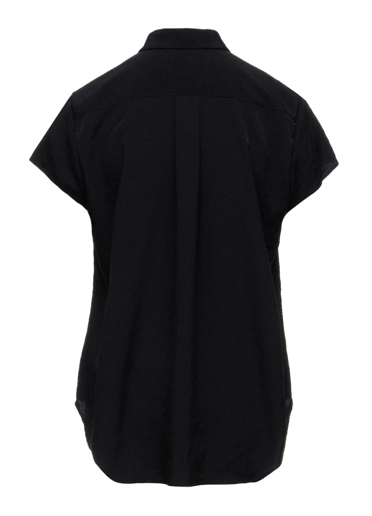 Y's OCCATION - TA/PE CREPE DE CHINE SHORT-SLEEVE BLOUSE