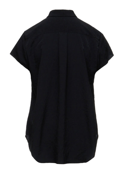 Y's OCCATION - TA/PE CREPE DE CHINE SHORT-SLEEVE BLOUSE