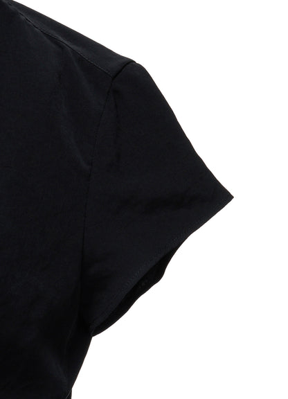 Y's OCCATION - TA/PE CREPE DE CHINE SHORT-SLEEVE BLOUSE