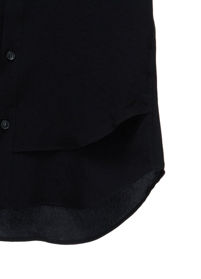 Y's OCCATION - TA/PE CREPE DE CHINE SHORT-SLEEVE BLOUSE