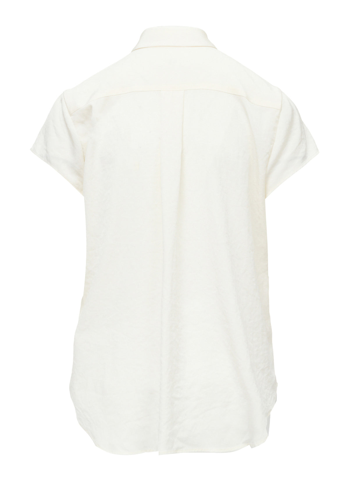 Y's FORM - TA/PE CREPE DE CHINE SHORT-SLEEVE BLOUSE