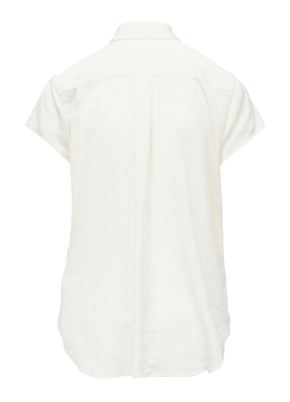 Y's FORM - TA/PE CREPE DE CHINE SHORT-SLEEVE BLOUSE