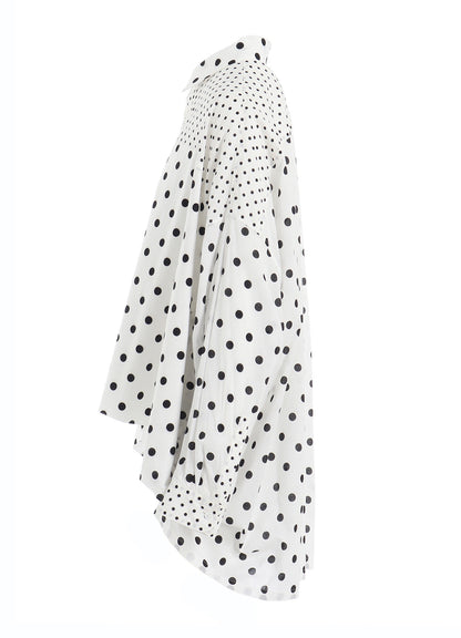 60/- COTTON LAWN DOT PRINT LONG SLEEVE BLOUSE