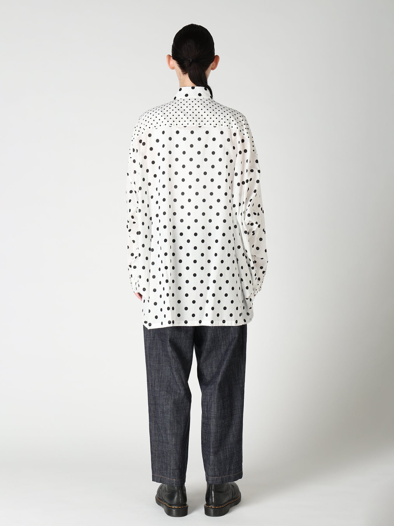 60/- COTTON LAWN DOT PRINT LONG SLEEVE BLOUSE