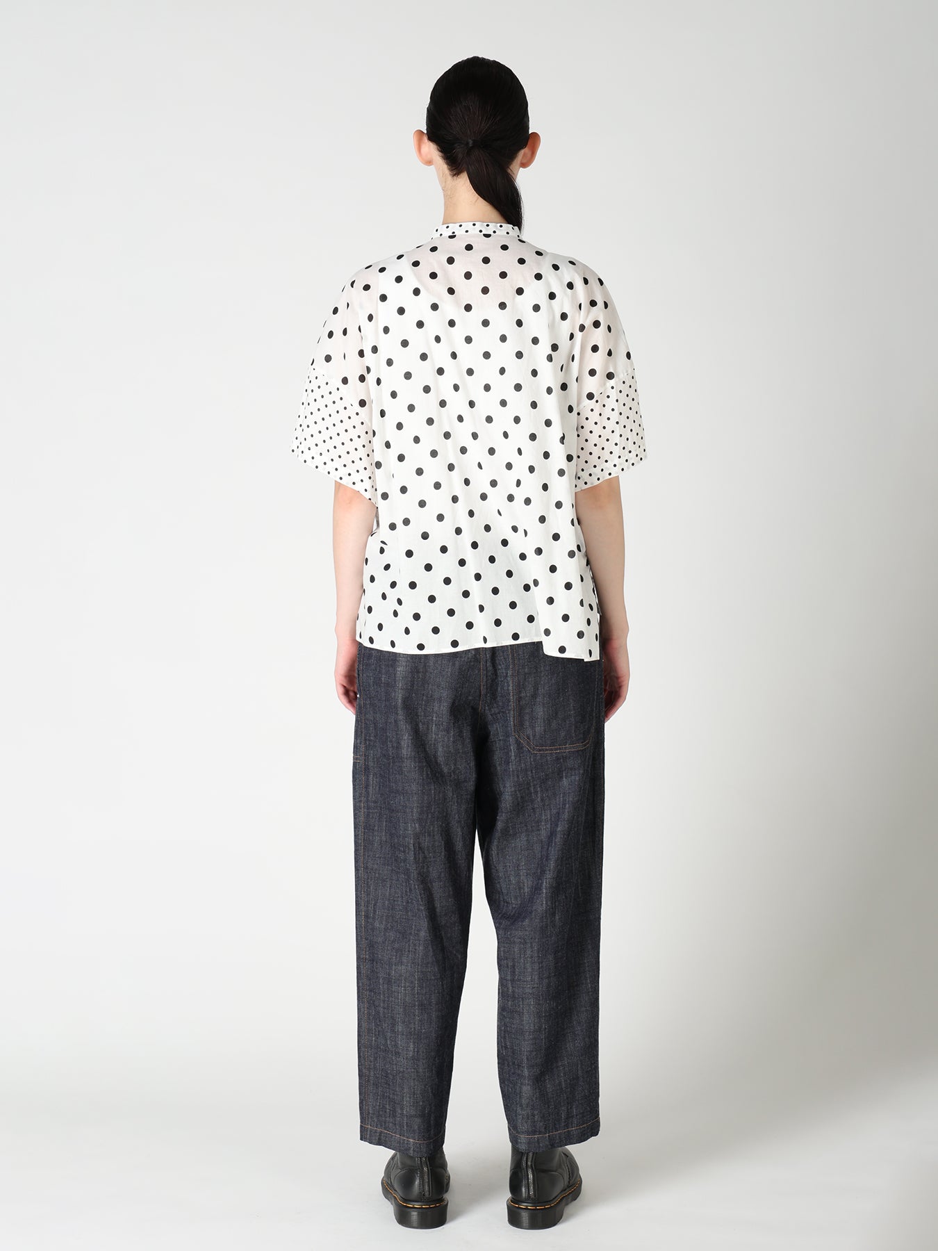 60/- COTTON LAWN DOT PRINT BOX BLOUSE