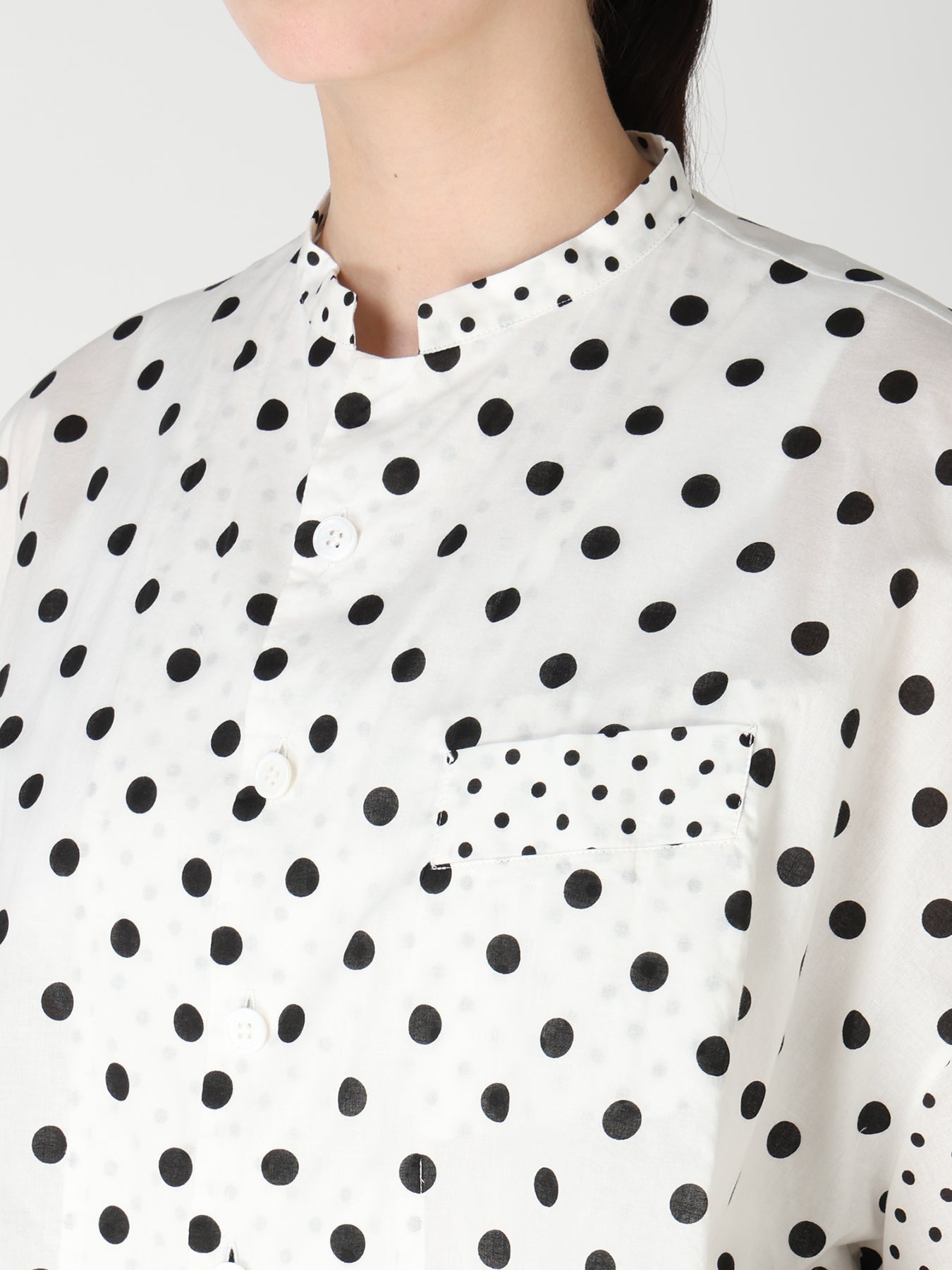 60/- COTTON LAWN DOT PRINT BOX BLOUSE
