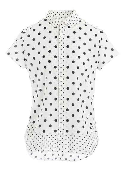 60/- COTTON LAWN DOT PRINT HALF SLEEVE BLOUSE