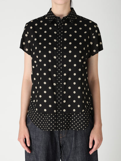60/- COTTON LAWN DOT PRINT HALF SLEEVE BLOUSE