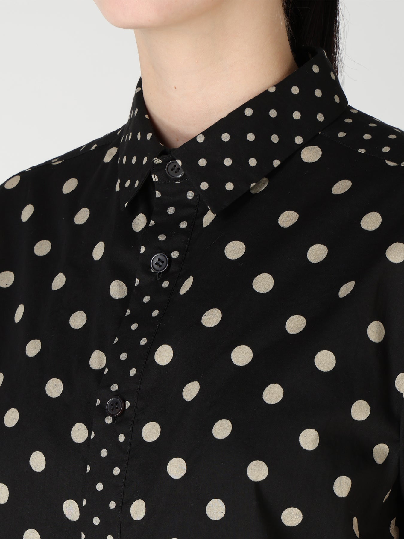 60/- COTTON LAWN DOT PRINT HALF SLEEVE BLOUSE