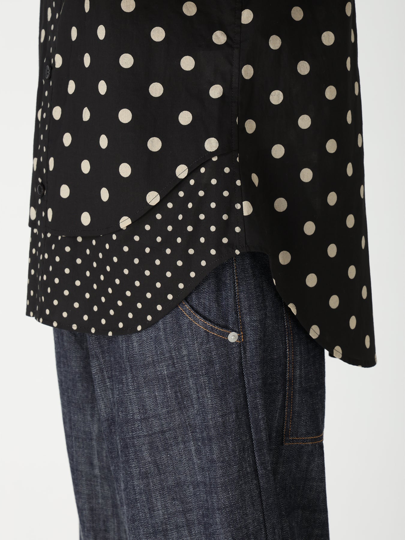 60/- COTTON LAWN DOT PRINT HALF SLEEVE BLOUSE