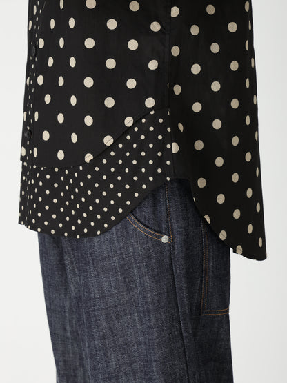 60/- COTTON LAWN DOT PRINT HALF SLEEVE BLOUSE