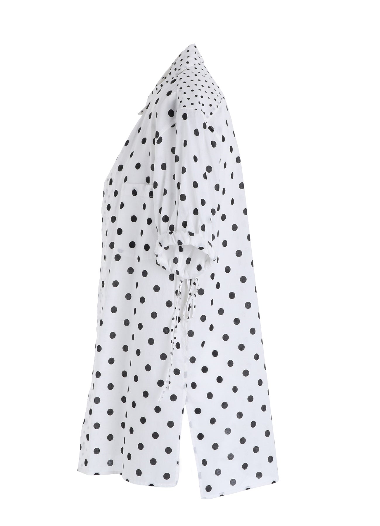 64/- COTTON LAWN DOT PRINT FRONT TUCKED BLOUSE