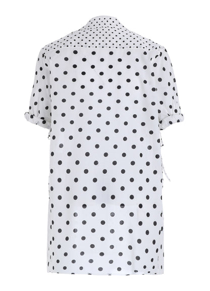 64/- COTTON LAWN DOT PRINT FRONT TUCKED BLOUSE