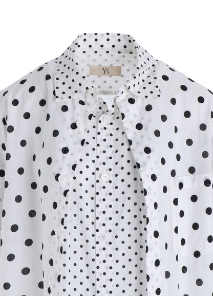 64/- COTTON LAWN DOT PRINT FRONT TUCKED BLOUSE