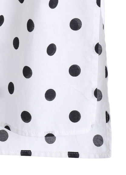 64/- COTTON LAWN DOT PRINT FRONT TUCKED BLOUSE