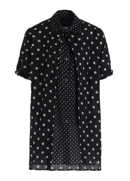 64/- COTTON LAWN DOT PRINT FRONT TUCKED BLOUSE
