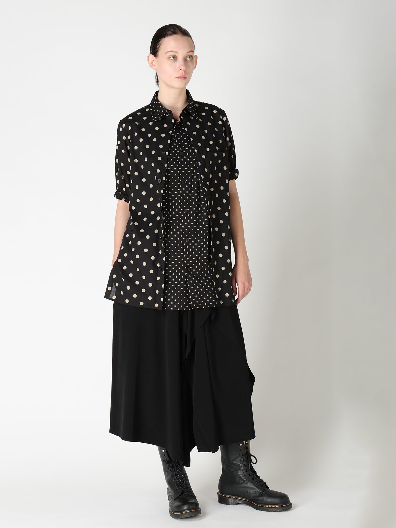 64/- COTTON LAWN DOT PRINT FRONT TUCKED BLOUSE