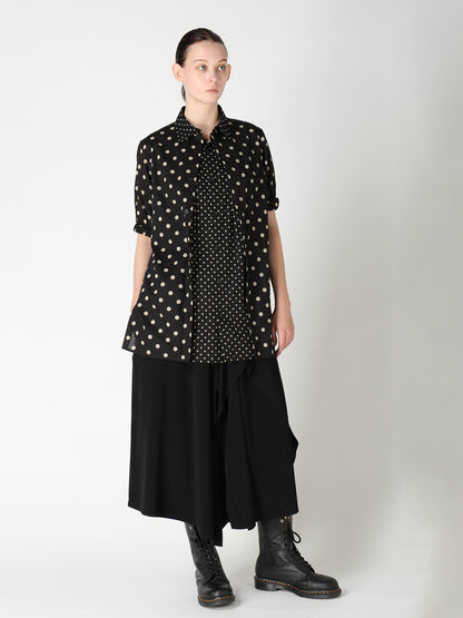 64/- COTTON LAWN DOT PRINT FRONT TUCKED BLOUSE