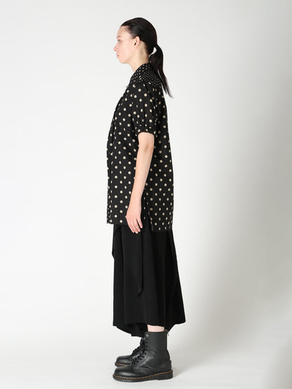 64/- COTTON LAWN DOT PRINT FRONT TUCKED BLOUSE