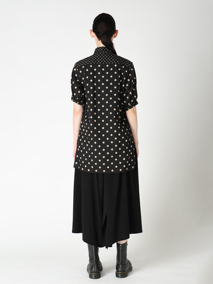 64/- COTTON LAWN DOT PRINT FRONT TUCKED BLOUSE