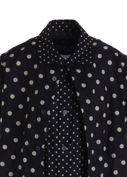 64/- COTTON LAWN DOT PRINT FRONT TUCKED BLOUSE