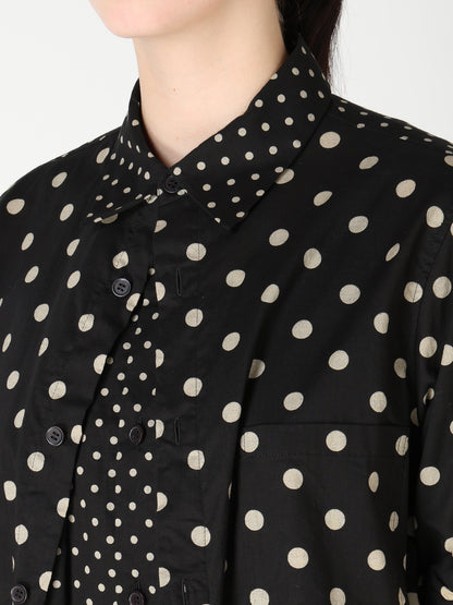 64/- COTTON LAWN DOT PRINT FRONT TUCKED BLOUSE