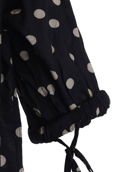 64/- COTTON LAWN DOT PRINT FRONT TUCKED BLOUSE