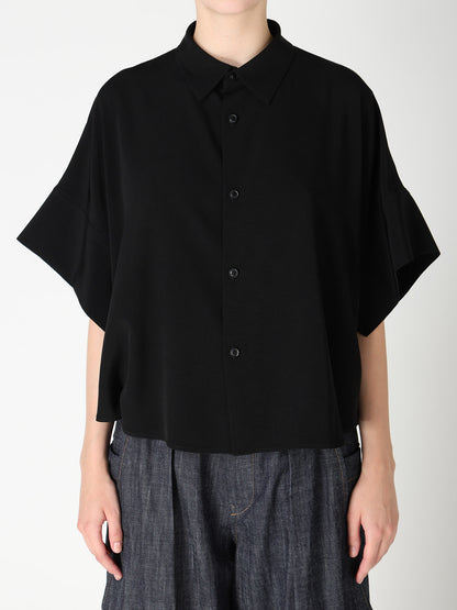 TA/PE CREPE DE CHINE SHORT CUFFS BLOUSE