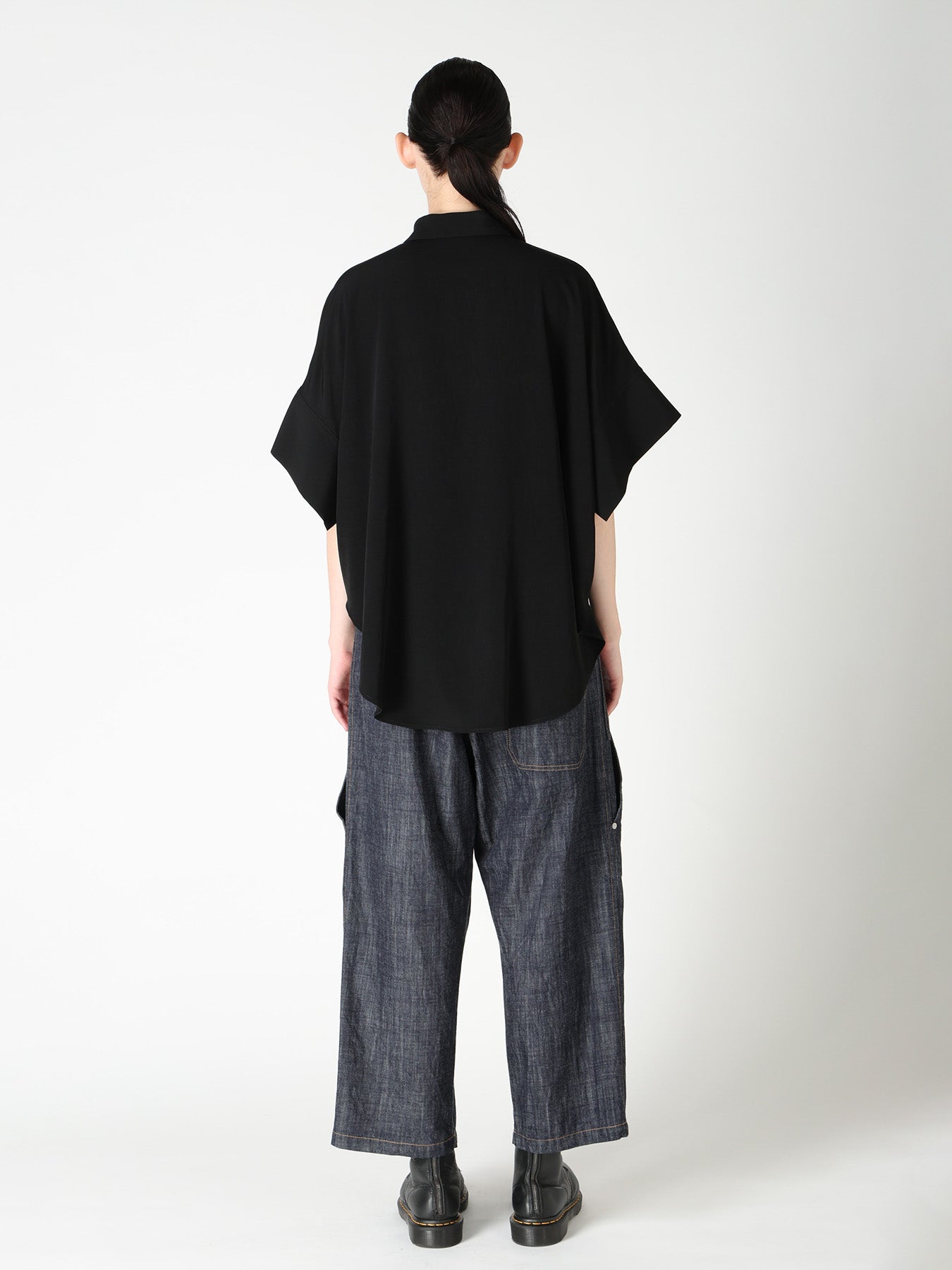 TA/PE CREPE DE CHINE SHORT CUFFS BLOUSE – THE SHOP YOHJI YAMAMOTO
