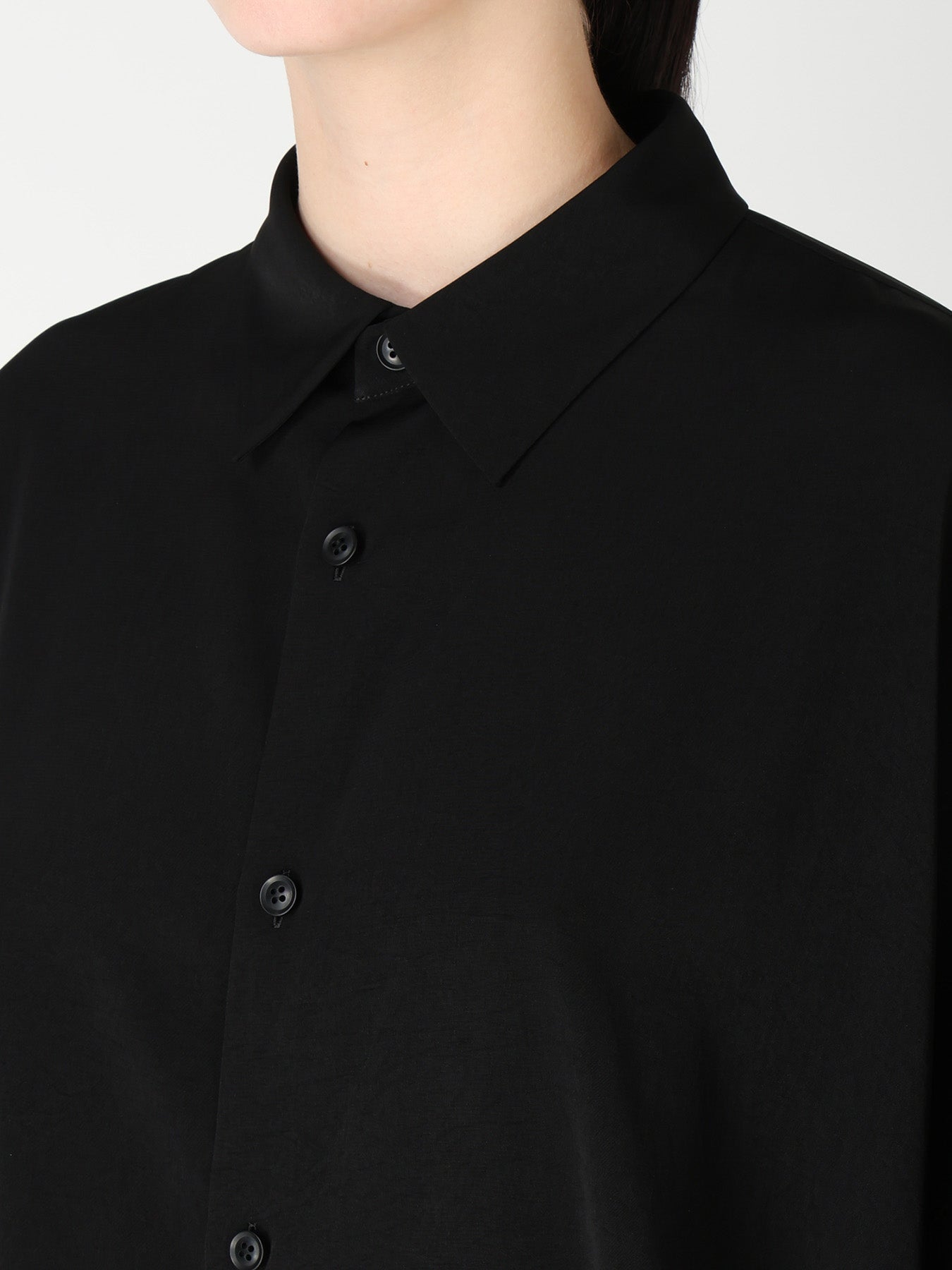 TA/PE CREPE DE CHINE SHORT CUFFS BLOUSE