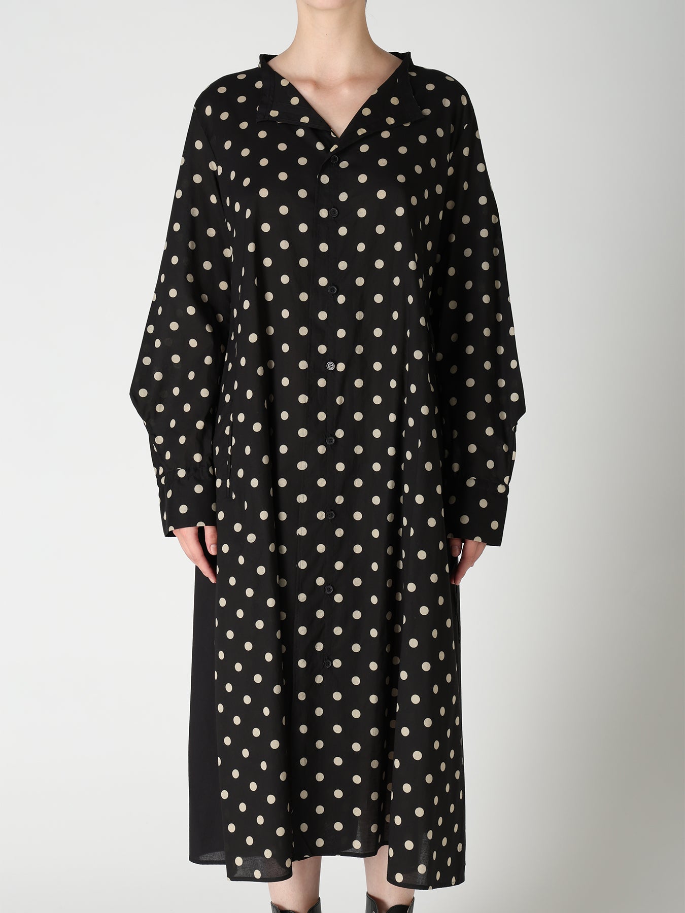 60/- COTTON LAWN DOT PRINT SHIRT DRESS