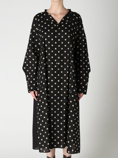60/- COTTON LAWN DOT PRINT SHIRT DRESS