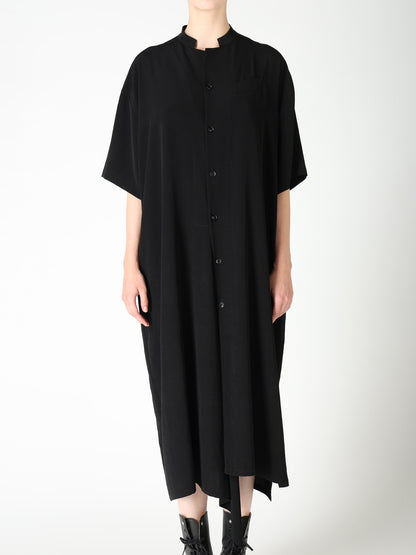 TA/PE CREPE DE CHINE  HALF SLEEVE BOX SHIRT DRESS