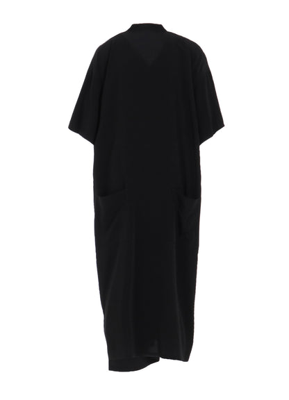 TA/PE CREPE DE CHINE  HALF SLEEVE BOX SHIRT DRESS