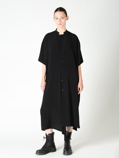 TA/PE CREPE DE CHINE  HALF SLEEVE BOX SHIRT DRESS