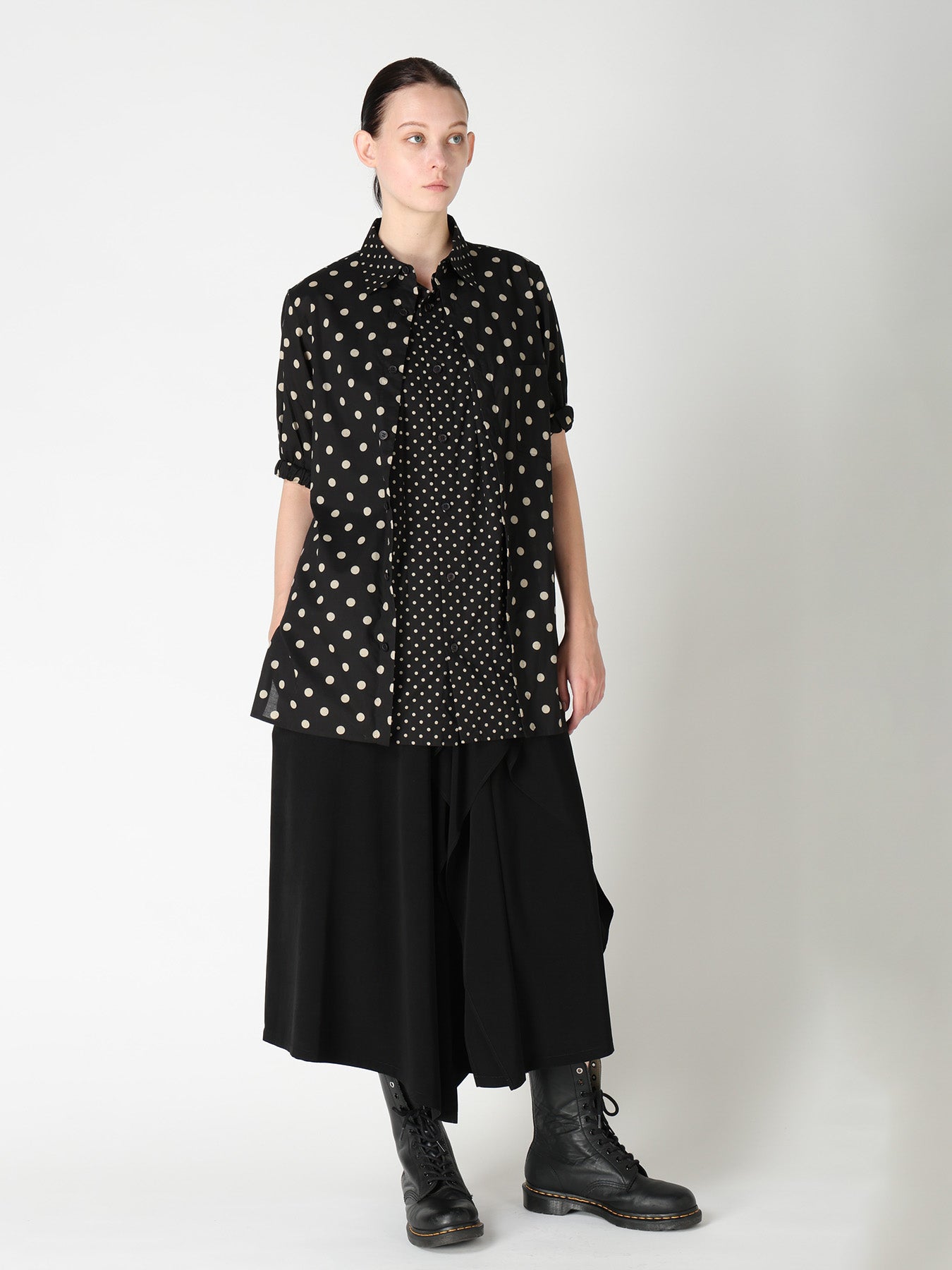 CREPE WEAVE SETUP PANTS Lサイズ MASH STORE TA/PE CREPE DE CHINE RUFFLE PANTS – THE SHOP YOHJI YAMAMOTO