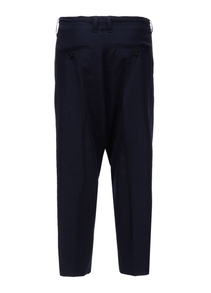 Y's OCCATION - WOOL GABARDINE CENTER-CRESE PANTS