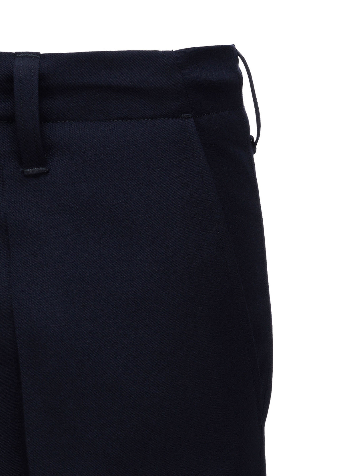 Y's OCCATION - WOOL GABARDINE CENTER-CRESE PANTS