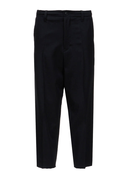 Y's OCCATION - WOOL GABARDINE CENTER-CRESE PANTS