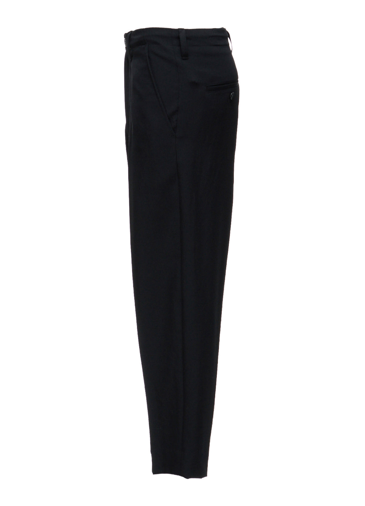 Y's OCCATION - WOOL GABARDINE CENTER-CRESE PANTS
