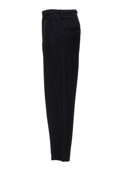 Y's OCCATION - WOOL GABARDINE CENTER-CRESE PANTS
